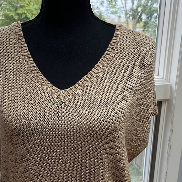Ralph Lauren Tan V-Neck Short Sleeve Sweater Vest sz 2X - Picture 4 of 6